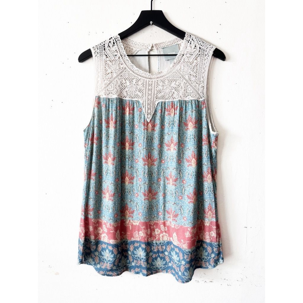 Anthropologie Maeve Laced Eleanor Blouse Women’s Size L
